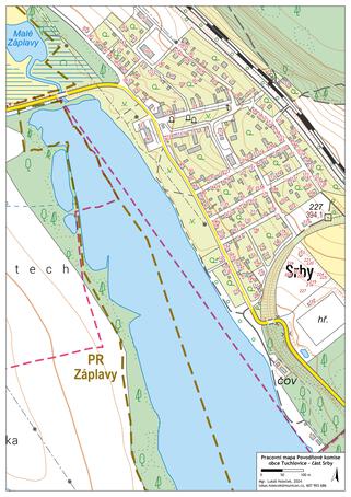 <p>Pracovní mapa – Srby</p>
